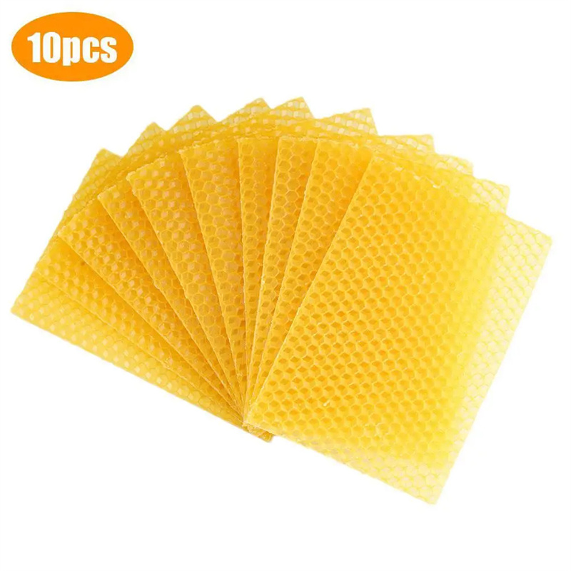 Candle Making Kit Beeswax - 10 Stück Bienenwachsblätter für Kerzenherstellung, DIY-Sets,
