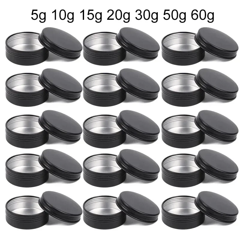 Tin Container Lid - 50Pcs Schwarz Leere Kerze Gläser mit