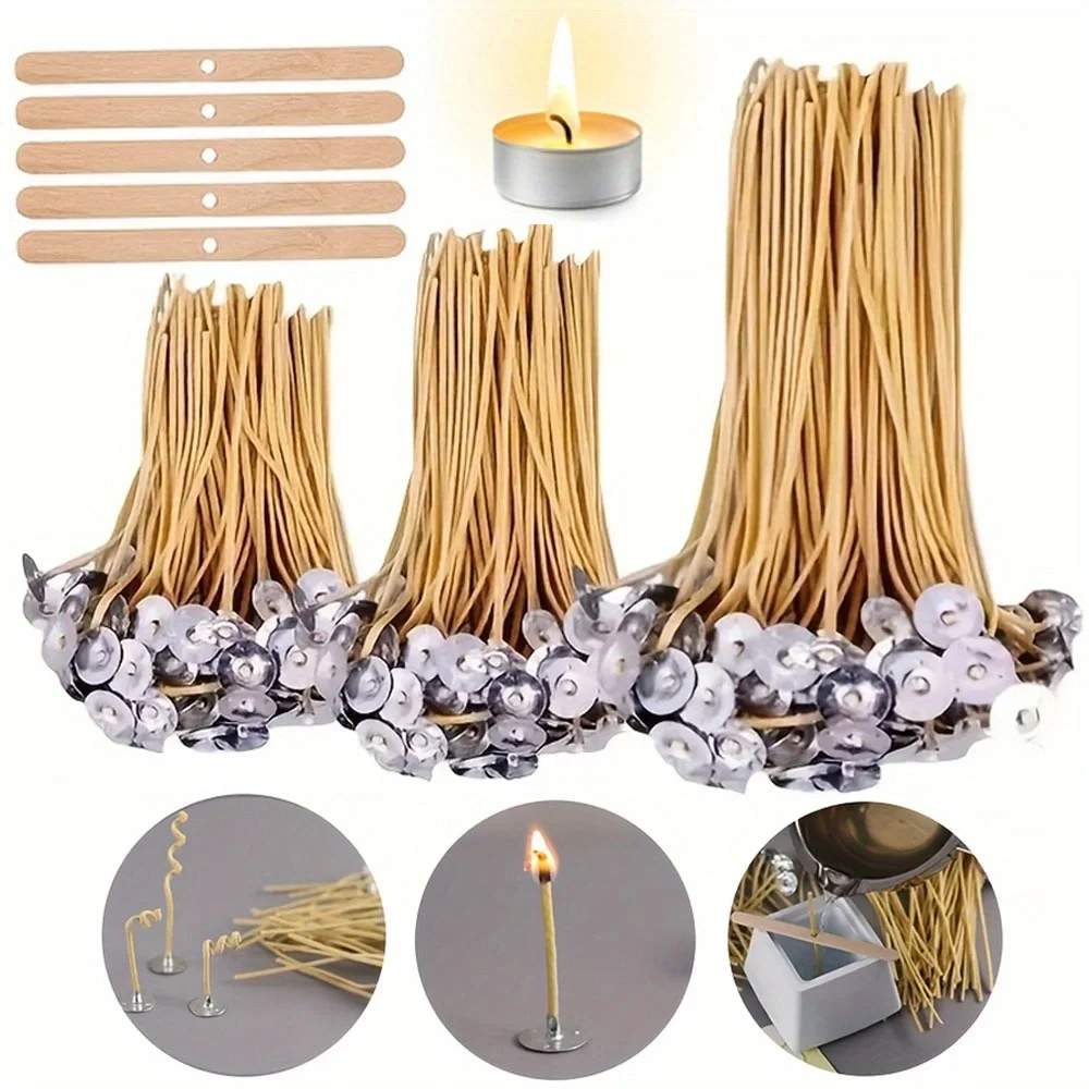 Candle Making Kit Beeswax - Kerzendochte, 50 Stück, 20,3 cm, Hanfkerzendocht,