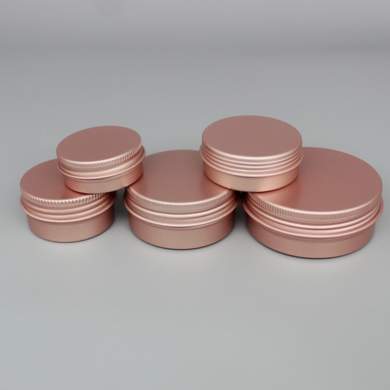 Tin Container Lid - 10 50 100 Stück/Lot Kosmetik-Cremetiegel Roségold