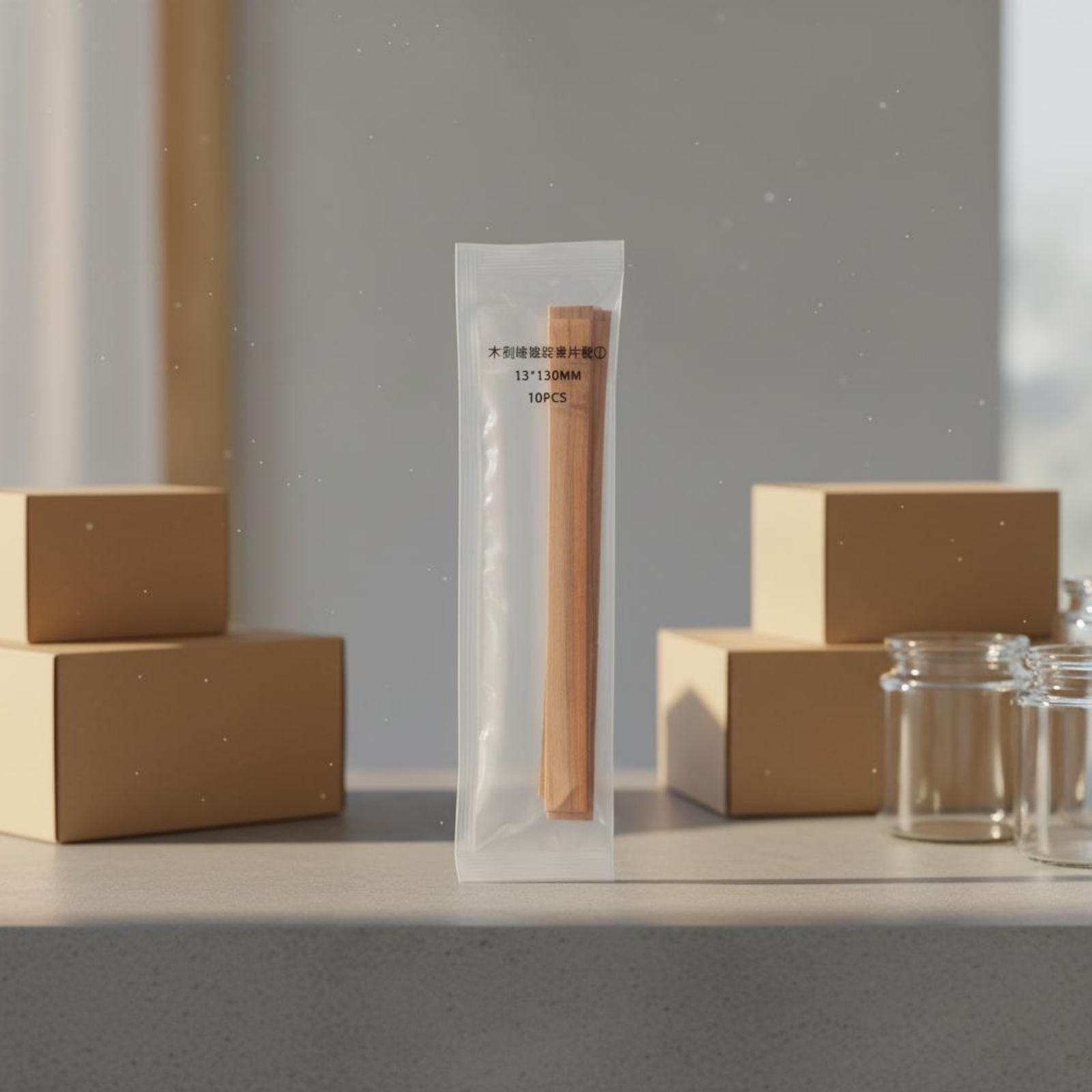 Wood Wick Crackle - 10 Stück Holzdochte für Kerzen, zuschneidbar