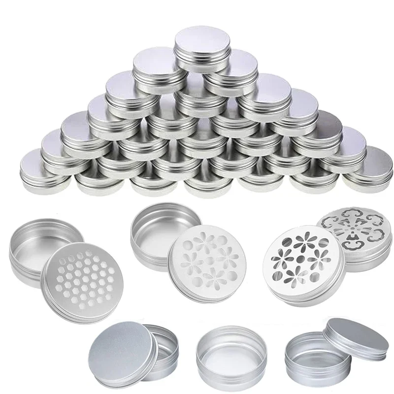 Tin Container Lid - 10 Stück leere runde Aluminiumdosen mit