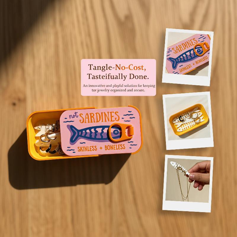 Sardinen-Dosen-Schmuckbox, 3D- – Tin Container Lid Bewertung und Preis