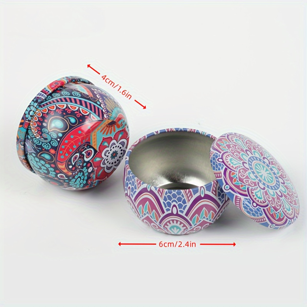 12 hochwertige, mit Blumenmust – Tin Container Lid Bewertung und Preis