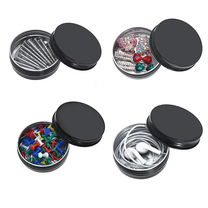 50Pcs Schwarz Leere Kerze Gläs – Tin Container Lid Bewertung und Preis