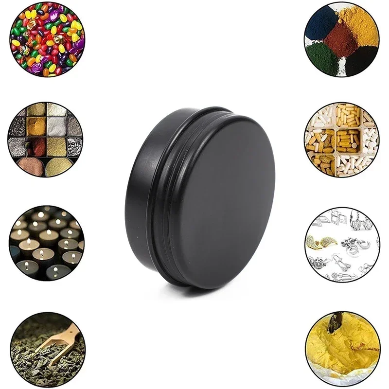 50Pcs Schwarz Leere Kerze Gläs – Tin Container Lid Bewertung und Preis