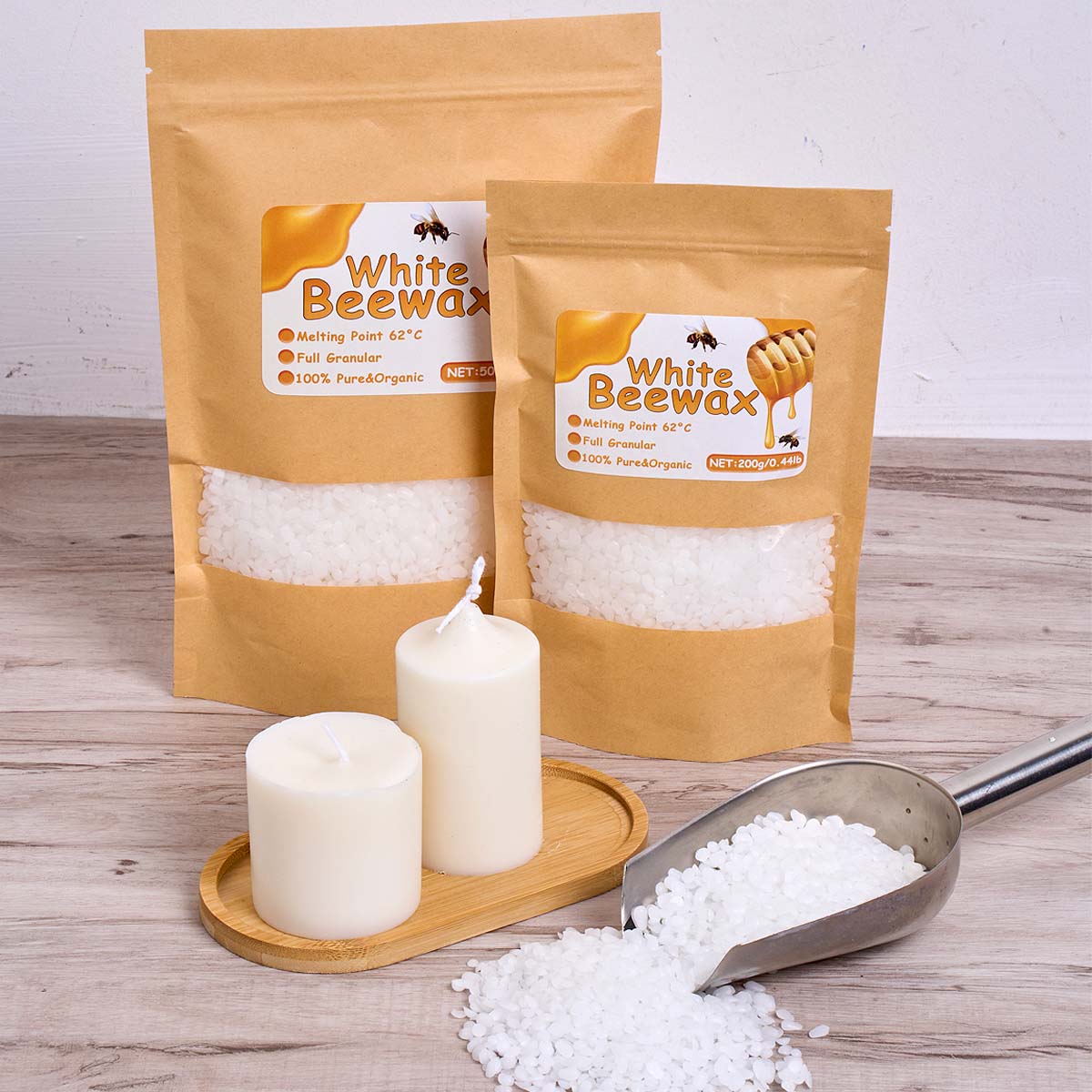 1000 g weißes Bienenwachs, DIY – Candle Making Kit Beeswax Bewertung und Preis