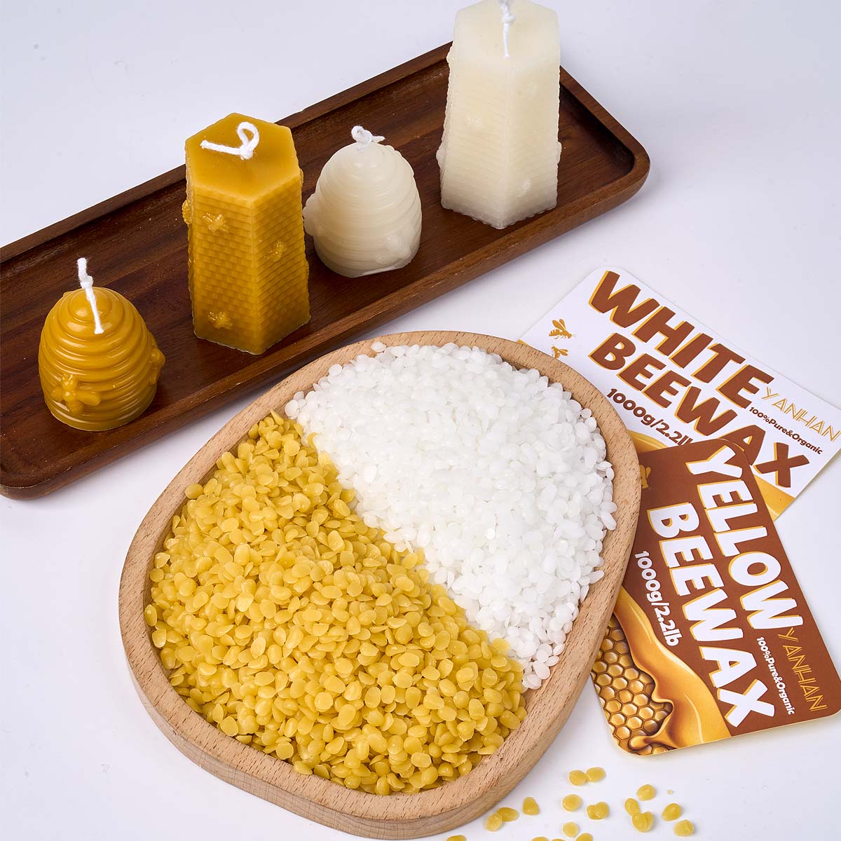 1000 g reines natürliches körn – Candle Making Kit Beeswax Bewertung und Preis