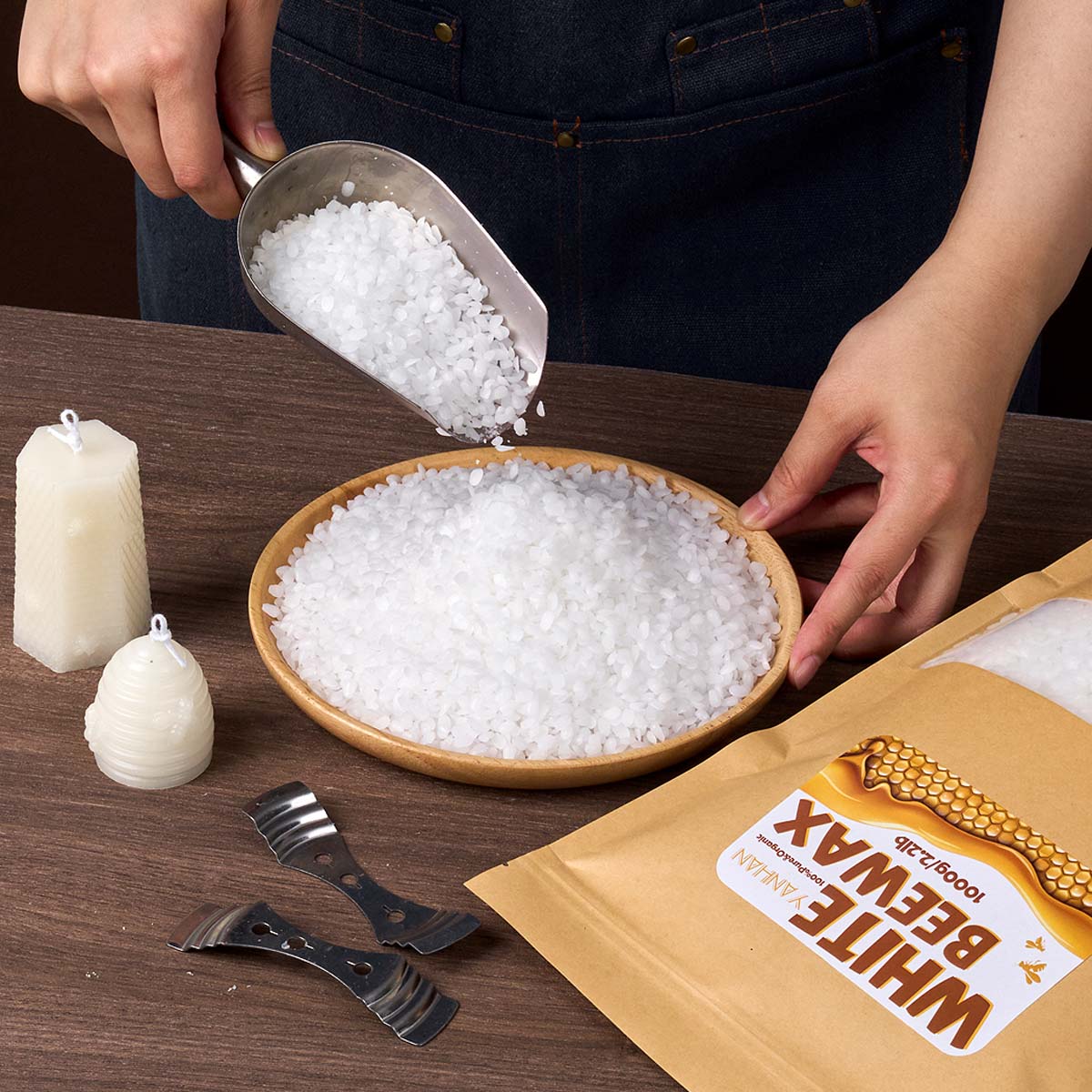 1000 g reines natürliches körn – Candle Making Kit Beeswax Bewertung und Preis