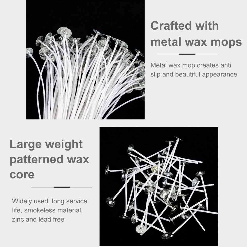 50Pcs 10/12/14/16cm Baumwolle  – Candle Making Kit Beeswax Bewertung und Preis