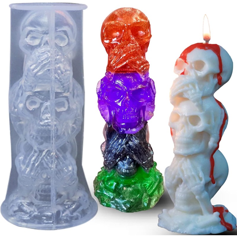 Dreifacher Totenkopf 3D Siliko – Candle Making Event Bewertung und Preis
